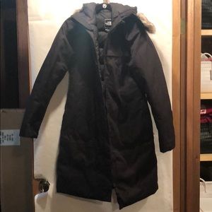 The North Face Black winter down shell coat